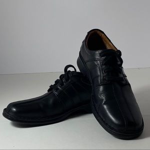 Clarks Mens Ortholite Black Leather 91/2 W